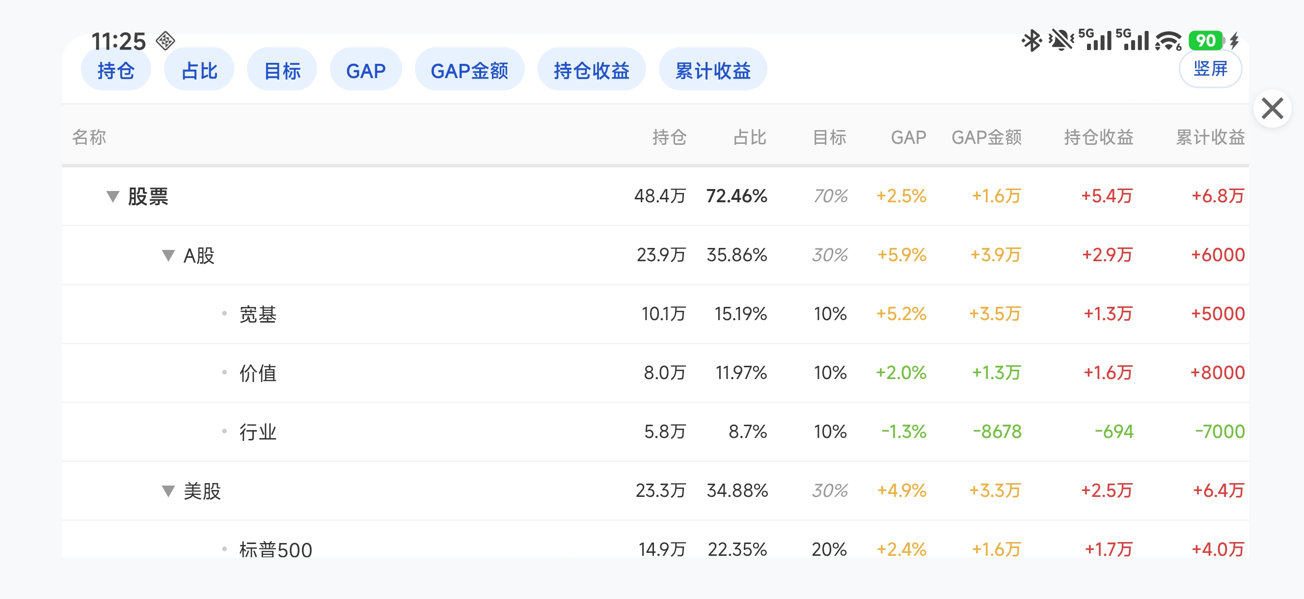 构成明细表-横屏